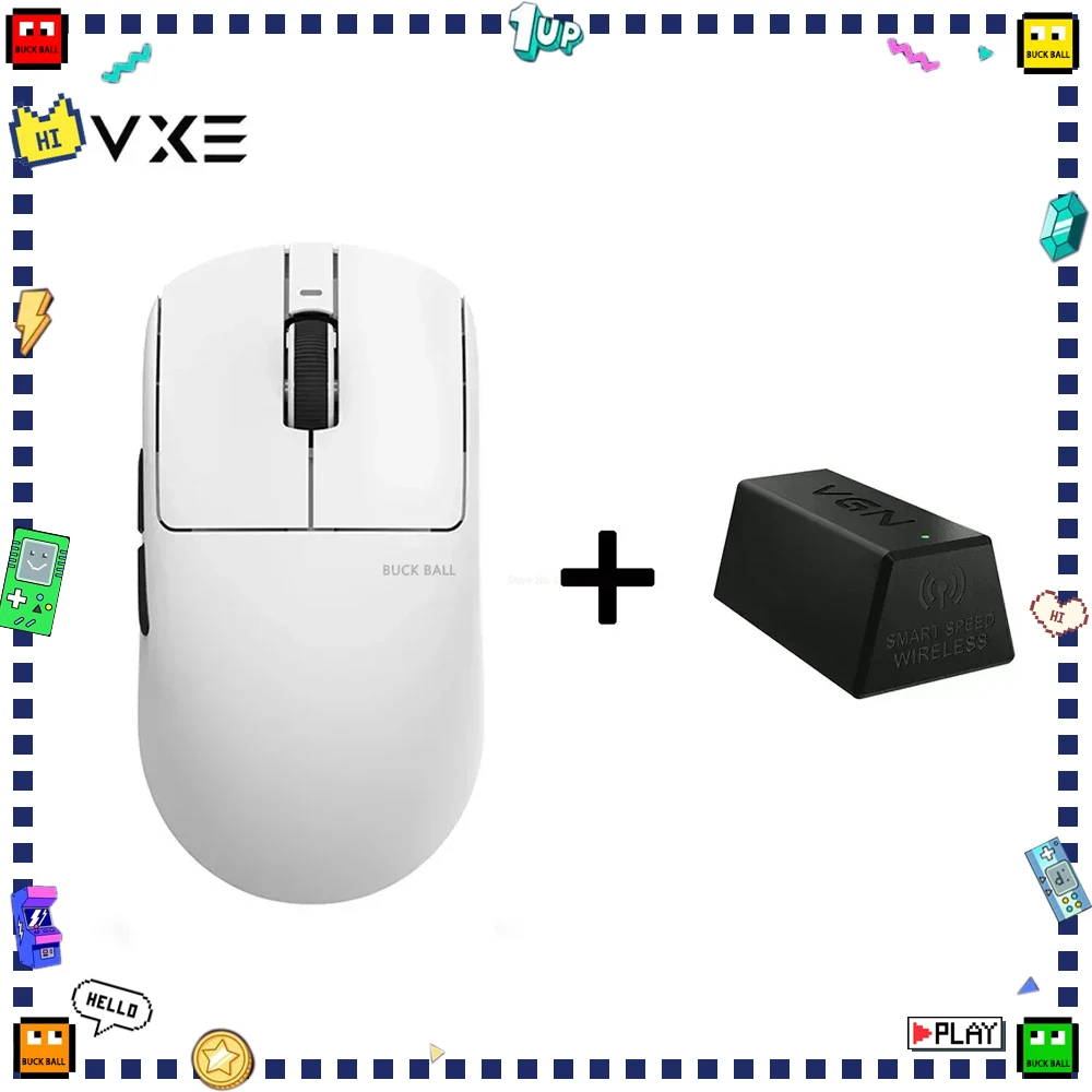 VGN VXE-ratón inalámbrico Dragonfly R1 Paw3395, Mouse para juegos, modo triple, R1 Se Pro Max, 4K, baja latencia, accesorio para Pc