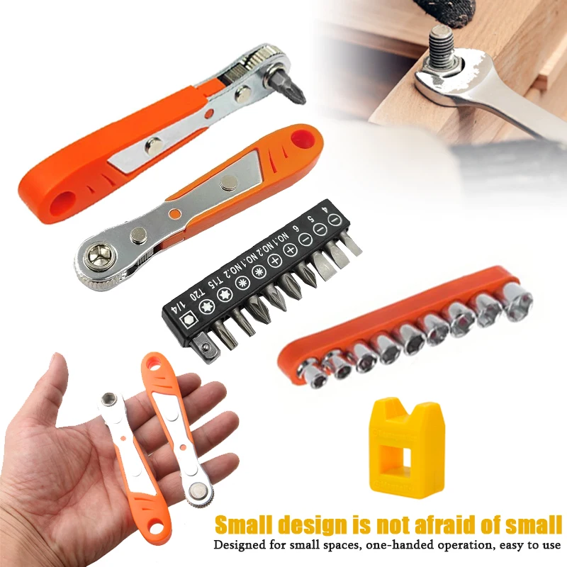 

Hexagon Ratchet Screwdriver 1/4inch Mini Quick Release Socket Tools Household Handle Repair Wrench Screwdriver for Car Vehicle