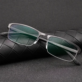 Męskie okulary do czytania z fotochromem – asferyczne na żyłkę