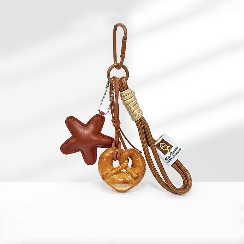 Pendant Cartoon Nylon Woven Keychain Bag Accessories Star Mushroom Car Keychain For Women Gift