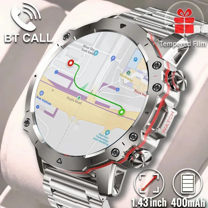 

Смарт-часы мужские, спортивные, с Bluetooth, пульсометром и тонометром