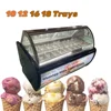 Commercial 10 12 16 18 Trays Dessert Shop Popsicle Cabinet Gelato Turkish Ice Cream Fridge Display Freezers Case Showcase 1