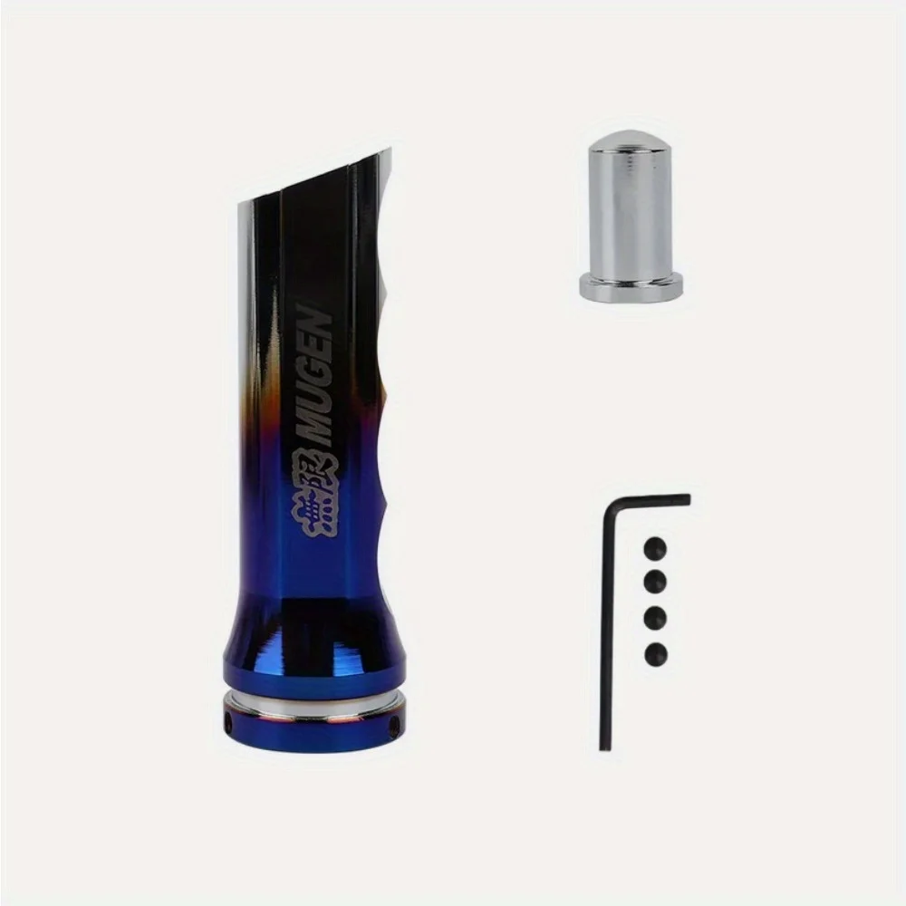 Hand Brake Cover Car Interior Accessories MUGEN Universal Burnt Blue Aluminum Car Handle Hand Brake Sleeve Handbrake Cover