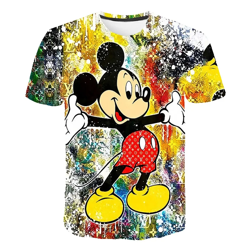 Mickey Mouse Graphic Cute Girls T Shirts Clothes Disney Series Kids