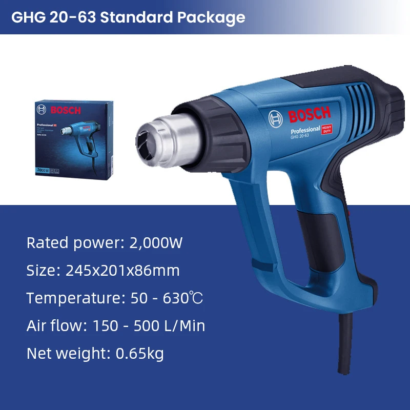 Bosch 1600W-2000W Electric Hot Air Gun 50-630 Degree Dual Temperature  Regulating Rechargeable Hair Dryer Power Baking Gun Tool - AliExpress