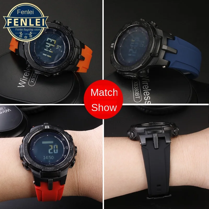 Pulseira de Relógio de Montanhismo de Borracha para Homens Pulseira de Silicone Pulseira de Borracha Casio Protrek Prw3000 3100 6000 6100y - Image 3