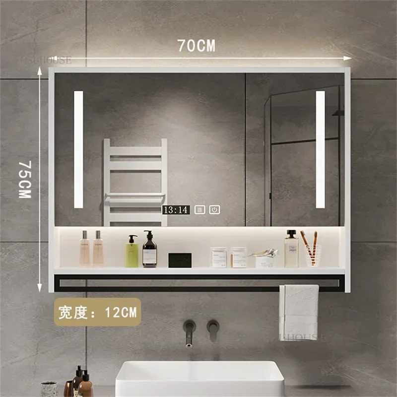 Smart Bathroom Mirror Cabinet Home Furniture Solid Wood Bathroom Cabinets Wall-mounted Mirror Cabinets Toilet Storage p