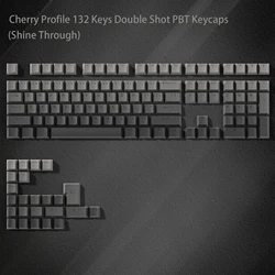 168 - Key Double Shot PBT Custom WOB Cherry Profile Keycap Set (My grey - backlit)