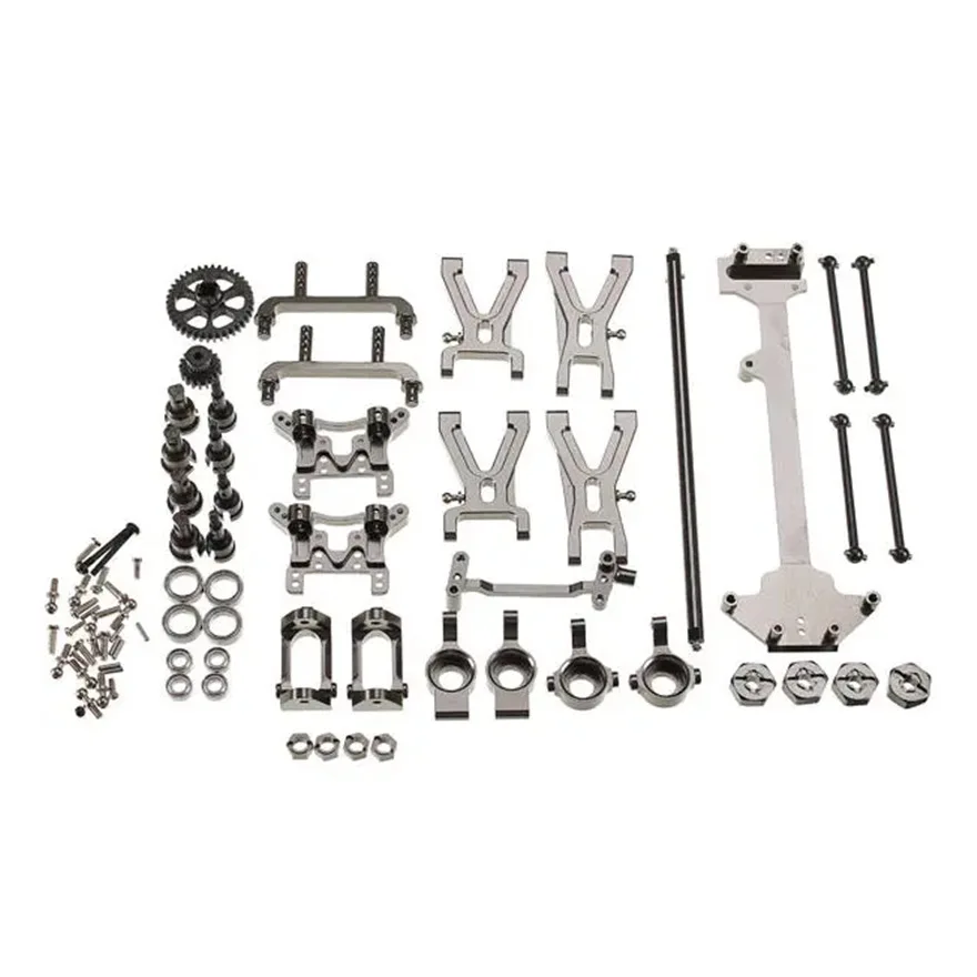 Metalen Upgrade Zwenkarm Stuurbeker 19-delige Set Voor Wltoys 1/18 A949 A959 A969 A979 K929 Rc Auto-Onderdelen