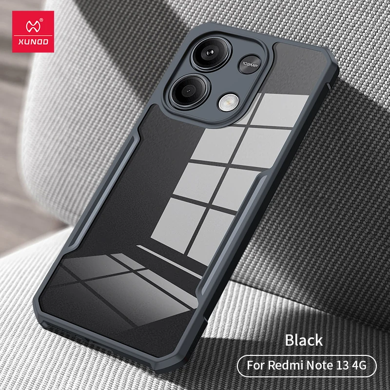 thumbnail image 1 of Xundd Phone Case For Xiaomi Redmi Note 13 Pro Plus Note13 Pro+ Shockproof Bumper Protective Cases Luxury Plain Transparent Cover, 1 of 5