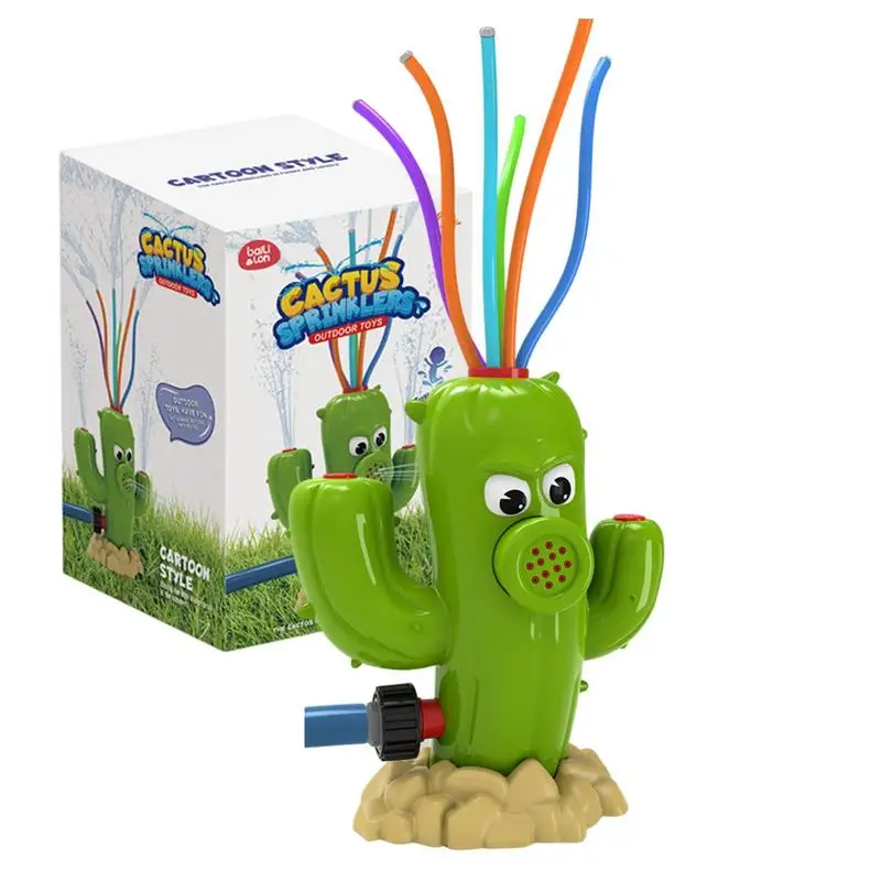 Sprinkler For Kids Backyard Spinning Cactus Sprinkling Toy