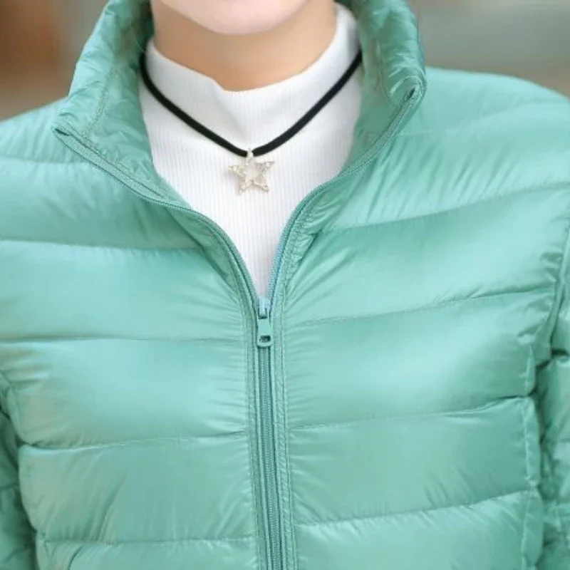 M-5XL Women\'s Autumn Winter Jacket Light Down Jacket Cropped Top Plus Size Parka Warmth Free Shipping Coat Wholesale Korean New