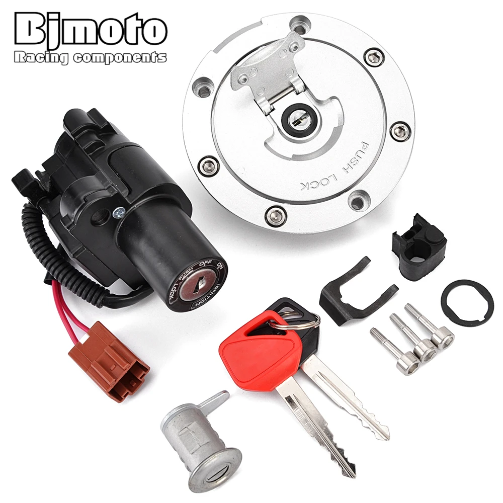 

CB 1000 Fuel Gas Cap Ignition Switch Seat Lock with Key Kit For Honda 35010-MJC-A00 35010-MFN-D00 35010-MFN-L61