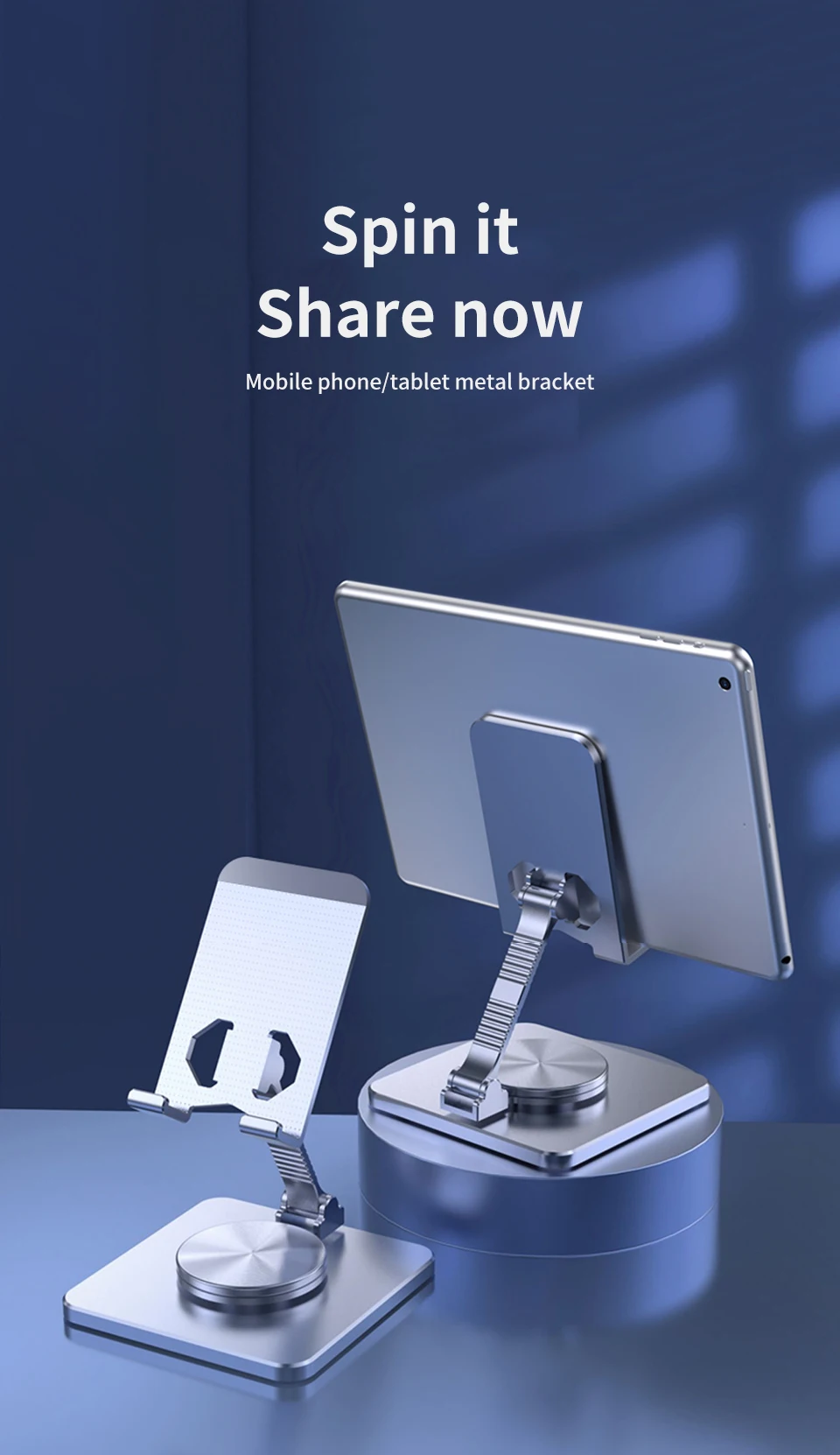 New Aluminum Alloy Mobile Phone Holder Tablet Support Portable 360 Degree Rotatable Folding Stand Universal Desktop Lazy Bracket 1 S03da4278b5bc4ca1ad5a9f371ecbf1d1G