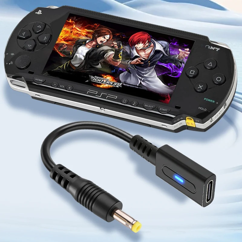 PSP1000 2000 3000용 PD 충전기 어댑터 USB C 플러그 변환기  PSP..