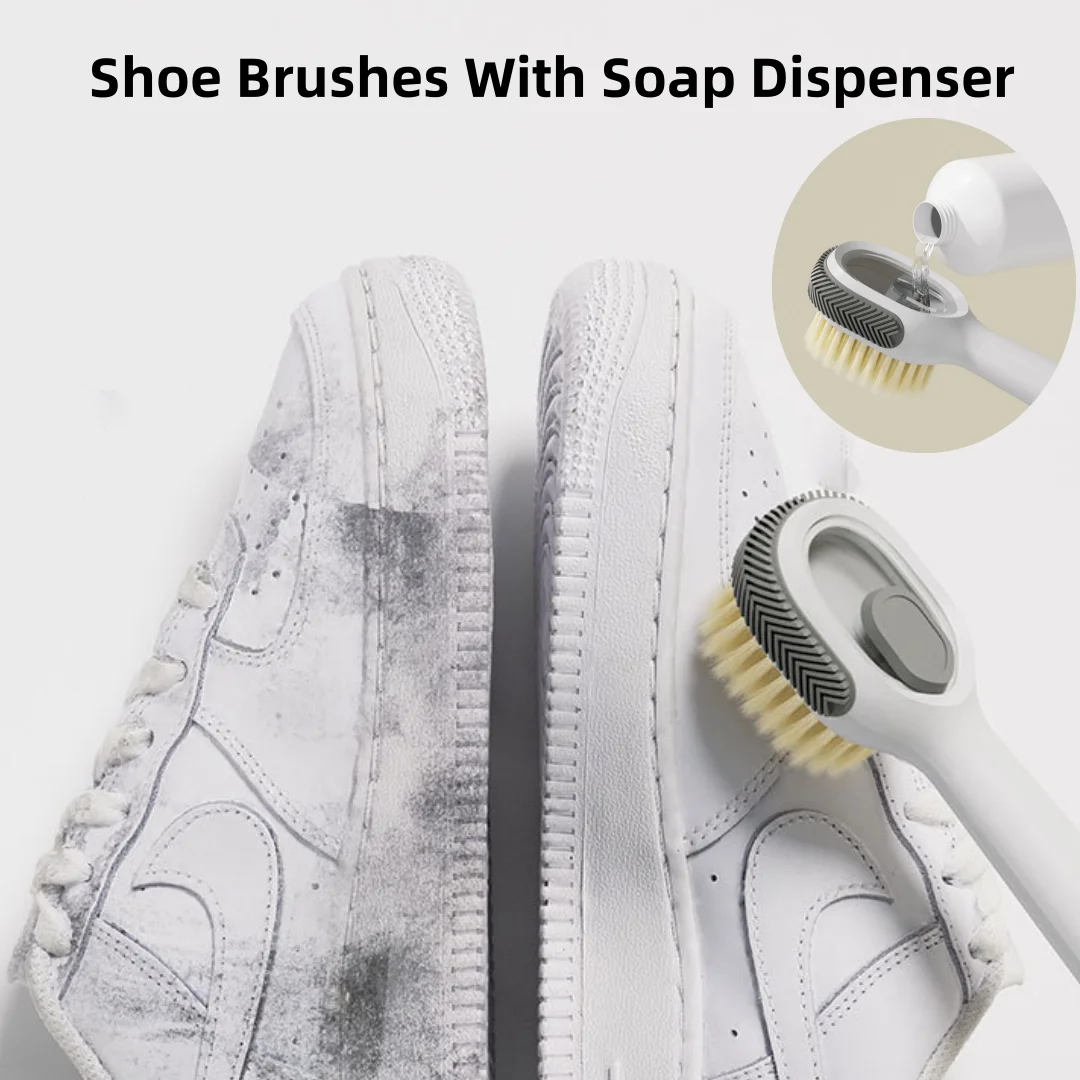 

Многофункциональная обувь щетки с дозатором для мыла, щетка с длинной ручкой для чистки одежды, обуви