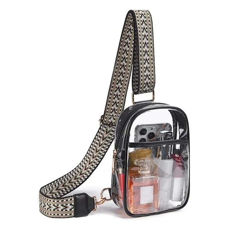 Transparent Fanny Pack Crossbody Purse for Women High Quality Thickening-Water-Resistant, Stain Resistant Chest Bag