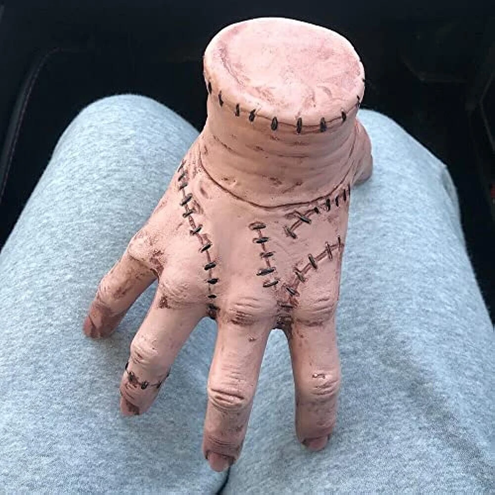 Beita Addams Family Cosplay Hand，The Thing Hand from Addams，Scary Halloween  Prosthetic Props Decorations Gift for Fans