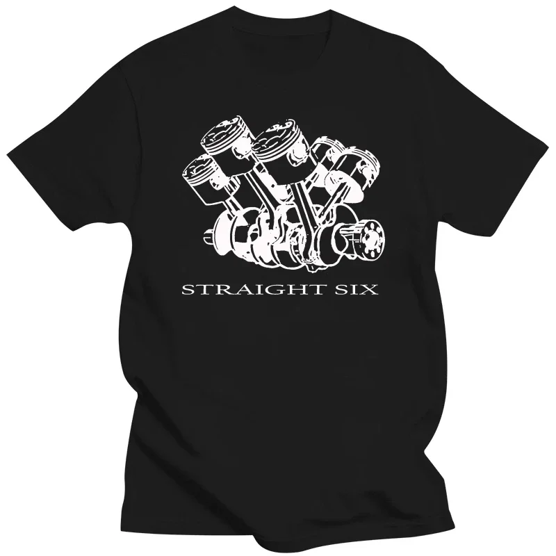 2019 New Brand Hot Nwt Straight Six Engine T Shirt Motor Car Freak Print Girocollo Nero S-2Xl Tee Shirt