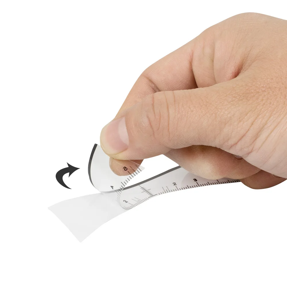 Disposable Eyebrow Ruler 25pcs/Pack Disposable Eyebrow Ruler Sticker Self-adhesive Eyebrow Tattoo Position Guide Permanent Makeup Mapping Stencils Tool