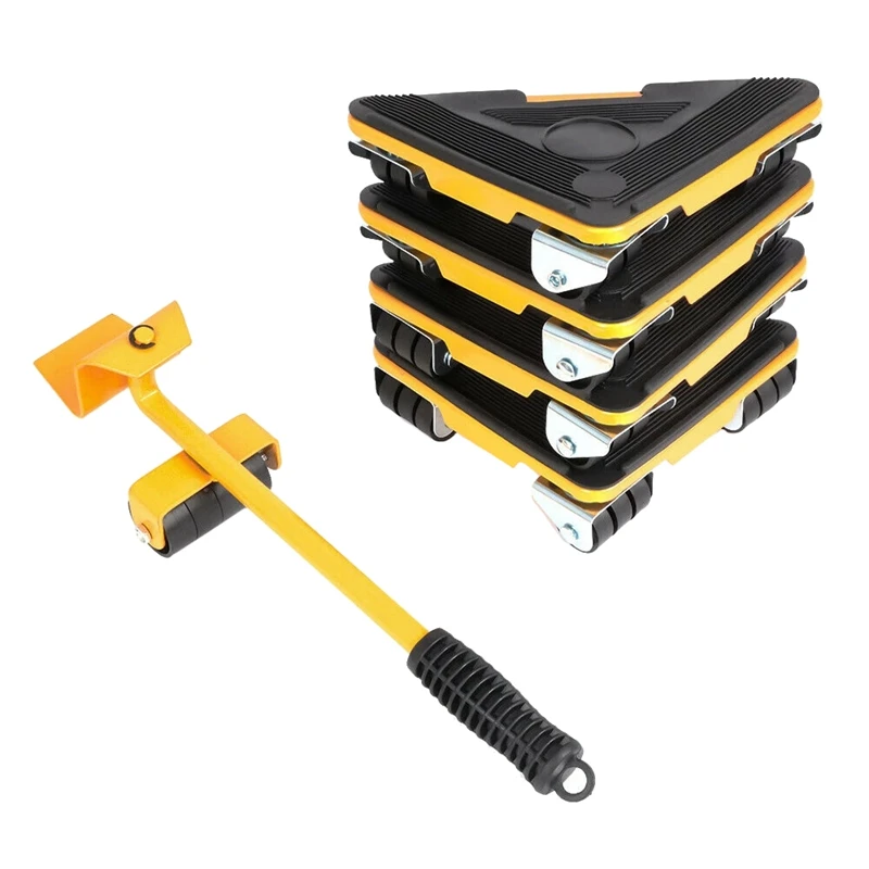 

HOT Furniture Lifter Profession Heavy Furniture Roller Move Tool Set Wheel Bar Mover Slider Transporter Kit Max Up For 300Kg