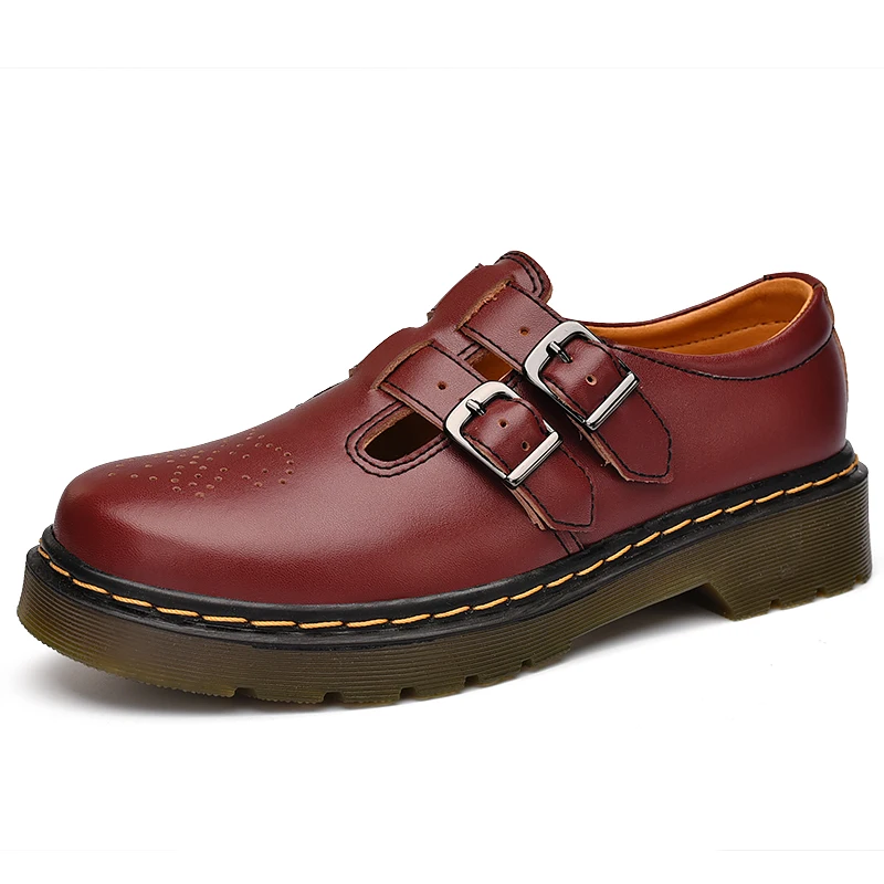 Fashion Shoes for Women British Style Mary Janes Leather Low-Top Women's Shoes Comfortable Casual Sneakers Elegant Footwear