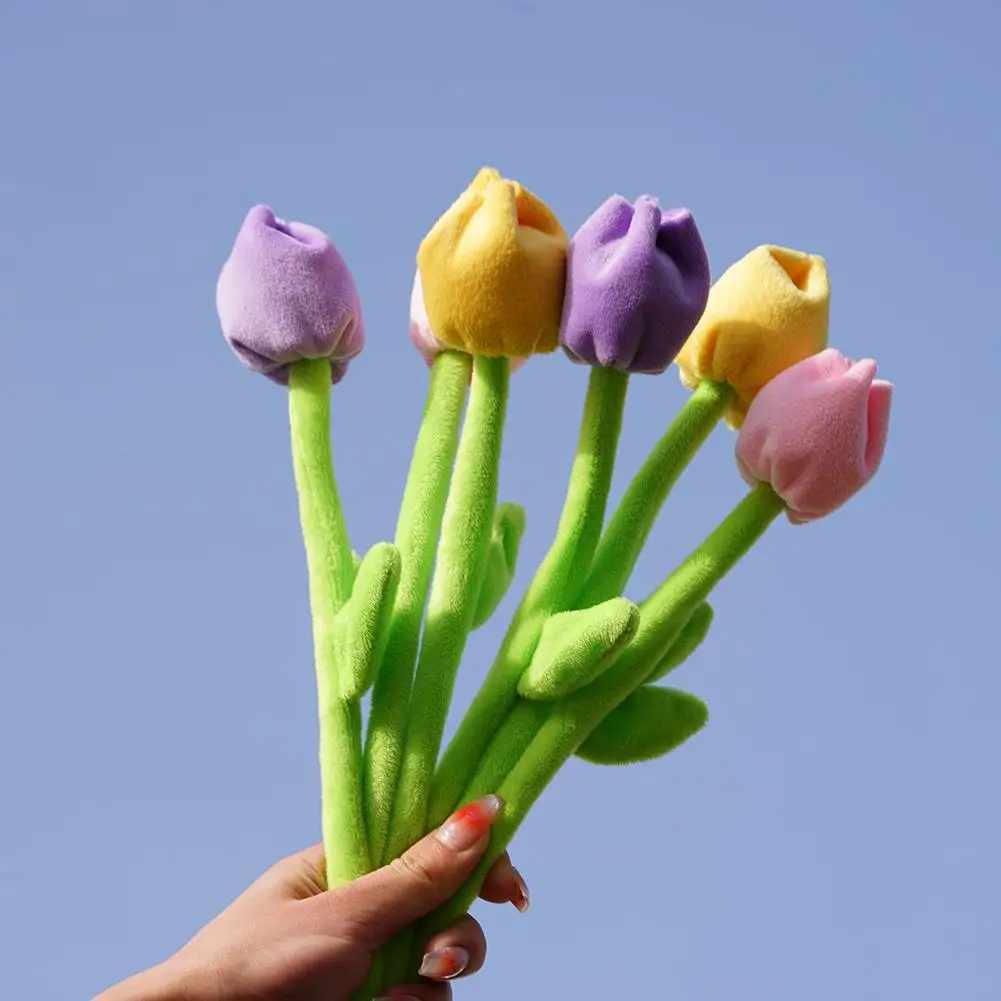 

26cm Kawaii Tulip Plush Toys Stuffed Plants Tulip Succulent Plants Plush Stuffed Toys For Christmas Valentine Party Kids Gi S7P1