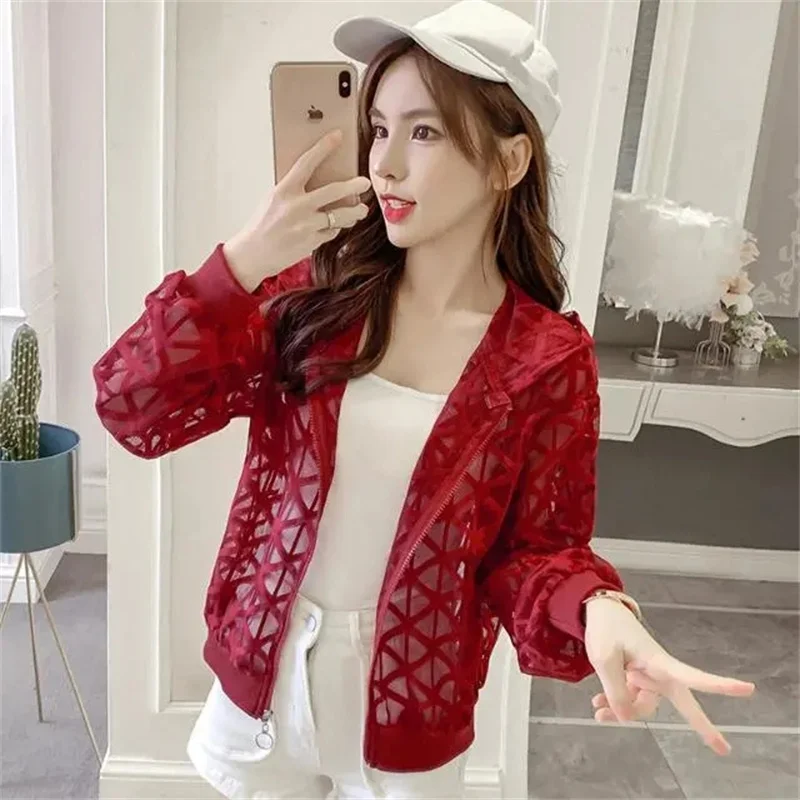 Short Sun Protection Clothing Women 2022 Summer Cardigan Casual Top Sun Protection Clothing Female Coat Air-Conditioning Shirt Q