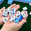 Mahjong Table Family Table Games Portable Travel Mahjong Table Foldable Table with Chinese Mahjong Tiles Set for Home Party 6