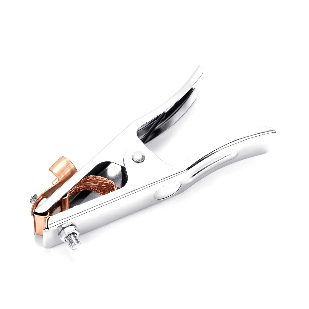 300 Amp Arc Welding Ground Clamp Manual Welder Cable Copper Grip Electroplated Earth Clip