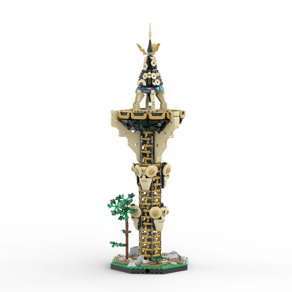 Buildmoc Game Breath Of The Wild Sceickah Tower Building Blocks Kingdom Of Hyrule Monster Antico Tempio Architettura Mattoni Giocattoli