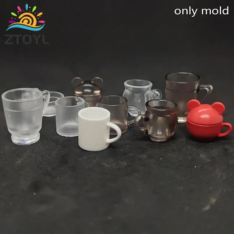Dollhouse Mug Cup Silicone Mold Dolls House Mini Cups Model Dollhouse Decoration Accessories Pretend Play Toy