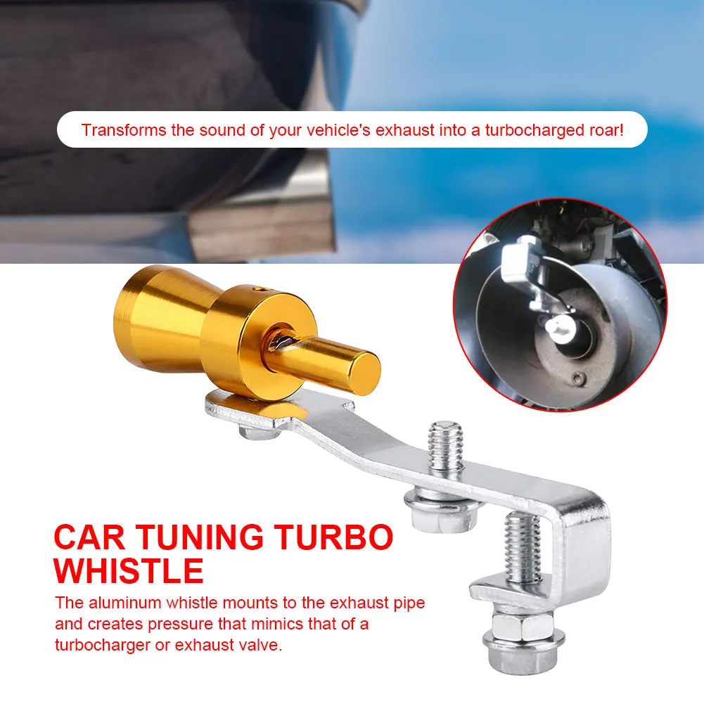 Universal Car Turbo Sound Simulator Whistle Car Exhaust Pipe Whistle  Vehicle Turbo Sound Muffler S/M/L for Car Styling Tunning