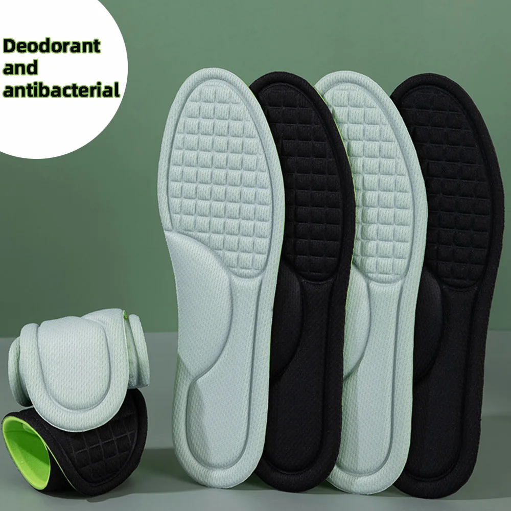 Solette in memory foam Nano 4D Cuscinetti per scarpe deodoranti antibatteriche in carbonio Uomo Donna Sottopiede sportivo Assorbimento del sudore Corsa_voghion.com