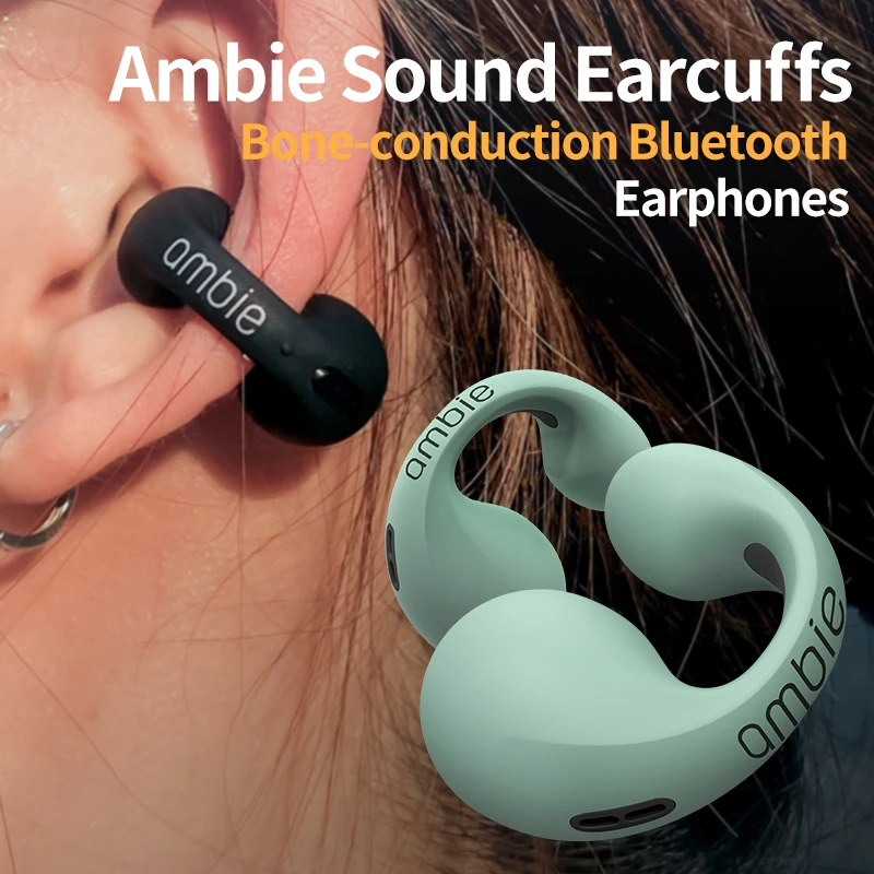 Ambie-auriculares inalámbricos por Bluetooth para ambie, cascos con sonido  AM-TW01, 1:1.1 Plus, conducción ósea - AliExpress