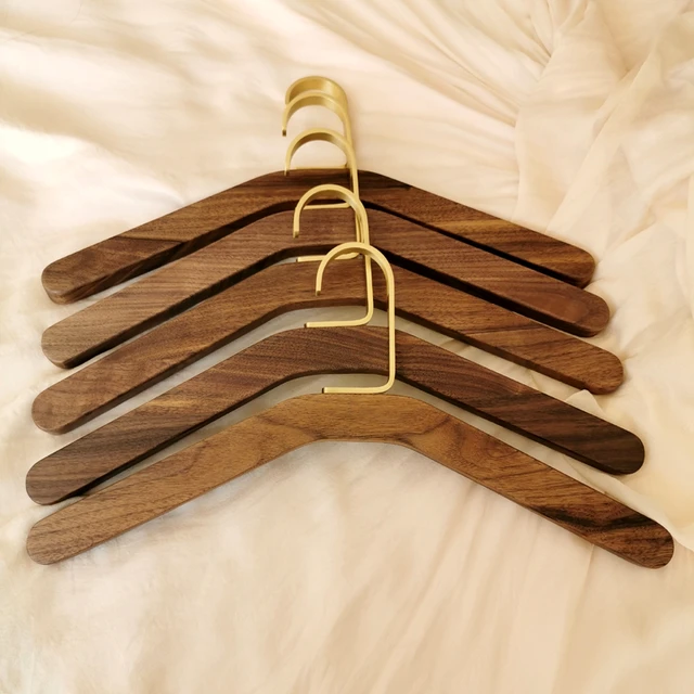 17 in. All Purpose Walnut Wood Hanger