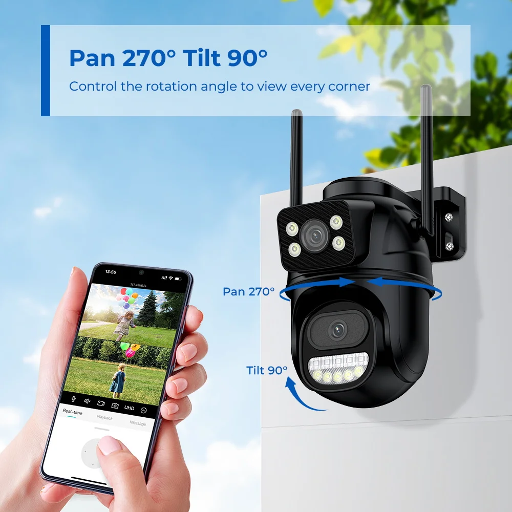 ߿     ī޶, HD 8MP 4K PTZ  ī޶, ڵ  ˶, Ǫ  ȣ, ICSEE