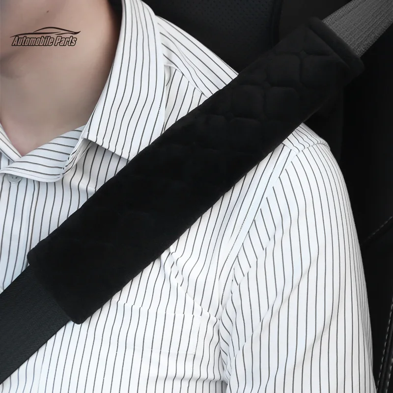 Car Soft Seat Belt Cover Universal Auto Seat Belt Covers Warm Plush Safety Belts Shoulder Protection Auto Interior Accessories car accessories seat belt covers seat belt protection seat belt protector car seat belt accessory safety belt shoulder guard