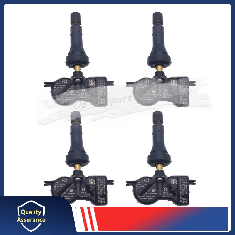 68313387 AB 68252493 AA 433MHZ TPMS Ÿ̾ з   4PCS Fiat 500X Dodge Durango Dart Chrysler 200 Jeep Compass
