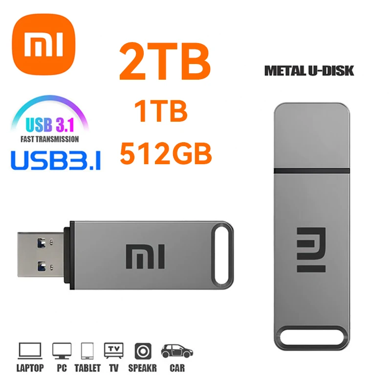 

Оригинальный USB-флеш-накопитель XIAOMI 2 ТБ, высокоскоростной флеш-накопитель USB 3,1 объемом 1 ТБ, металлическая Водонепроницаемая USB-карта Type-C для устройств хранения компьютеров
