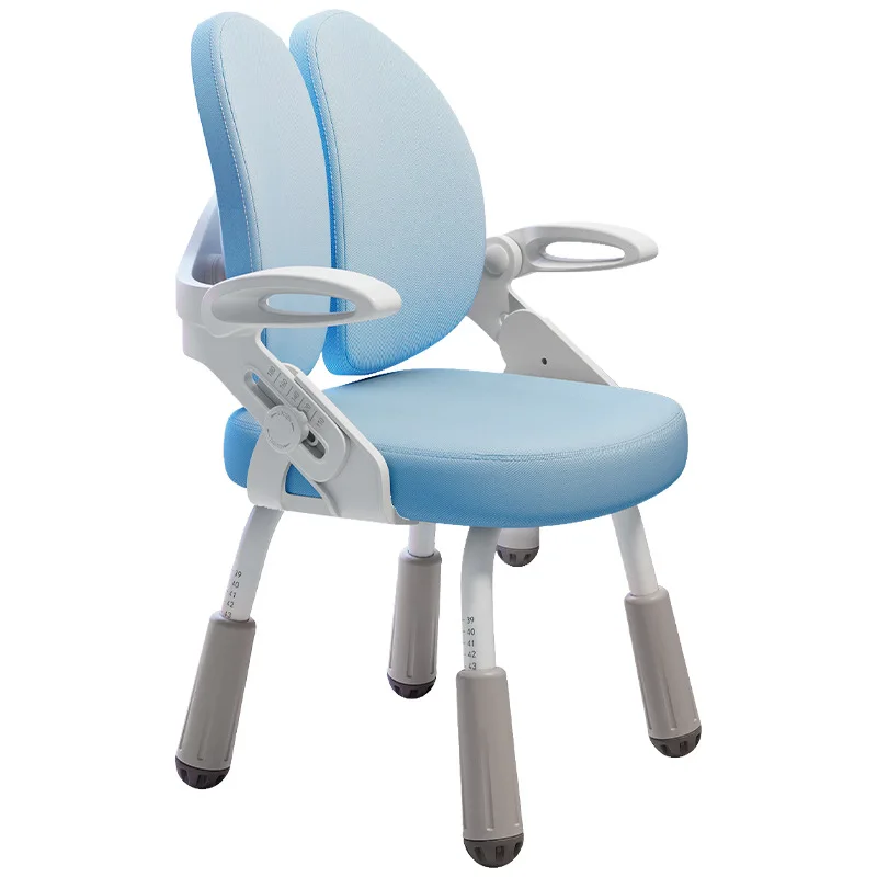 Children's Study Chair Lift Adjustable Writing Chair Home Sitting Posture Backrest Seat High Rebound Sponge Cushion Seat