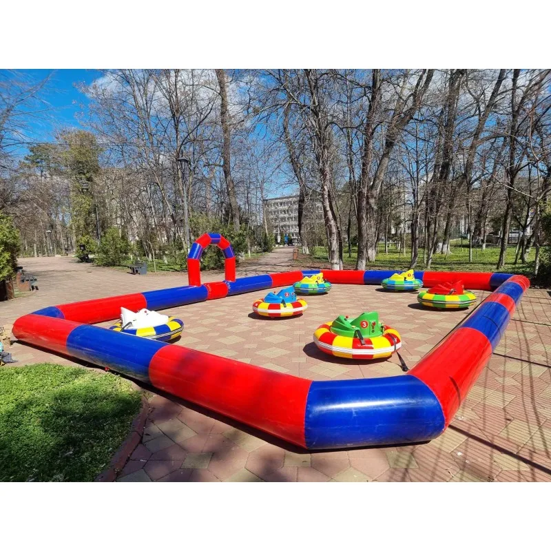 Inflatable Electric Kids Bumper Car with LED Lights, Remote Control, Music,360 Degree Spin for Single or Double People