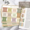 Bible Tabs for Women Men Laminated Bible Tabs for Study Bible Large Print Neutral Bible Tabs for Easy Navigation Boho Theme 2