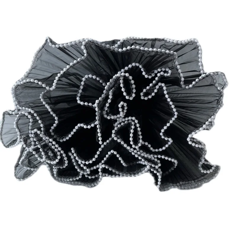 28cm * 4 야드 꽃 WrapPaper 웨이브 원사 꽃 가게 꽃다발 포장 진주 레이스 그물 꽃 가게 꽃다발 선물 포장 DIY 공예