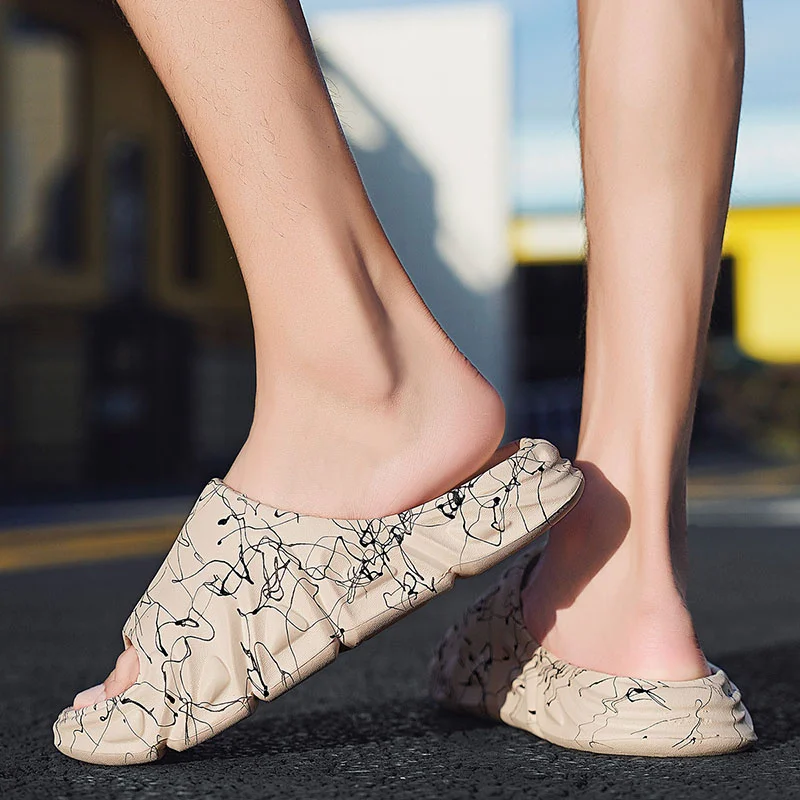 Pantofole antiscivolo da uomo Pantofole estive antiscivolo antiscivolo Comode con suola spessa Pantofola per interni ed esterni_voghion.com
