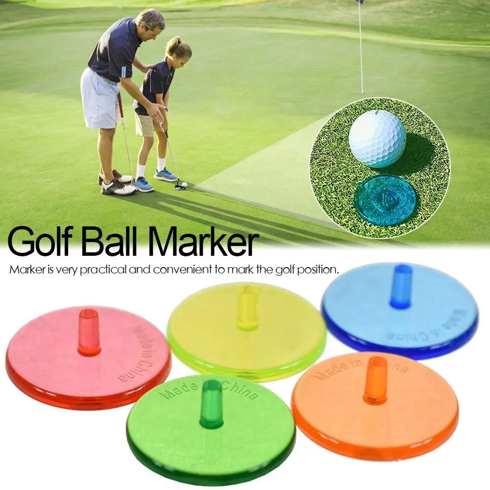 

50Pcs Plastic Golf Ball Marker Golf Positioning Mark Golf Accessories Color Random