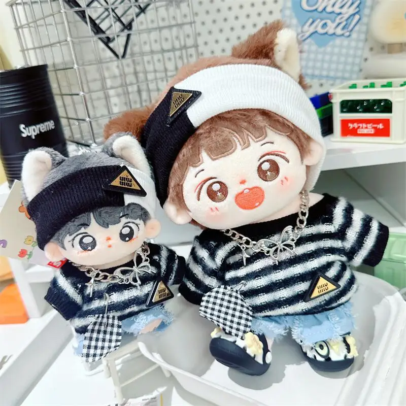 Cute Boy Suit Doll 10/20cm Clothes Black White Sweater DIY Clothing Accessories for Doll Clothes Kids Children Fans Girls Gifts