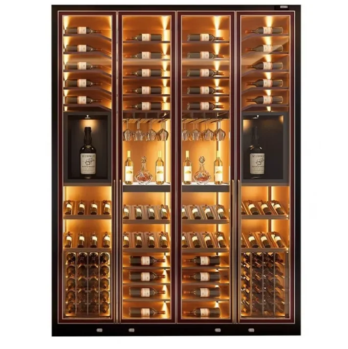 Competitive Price Stainless Steel Living Room Wine Cabinet Display Luxury Wine Storage Cabinet Home bar