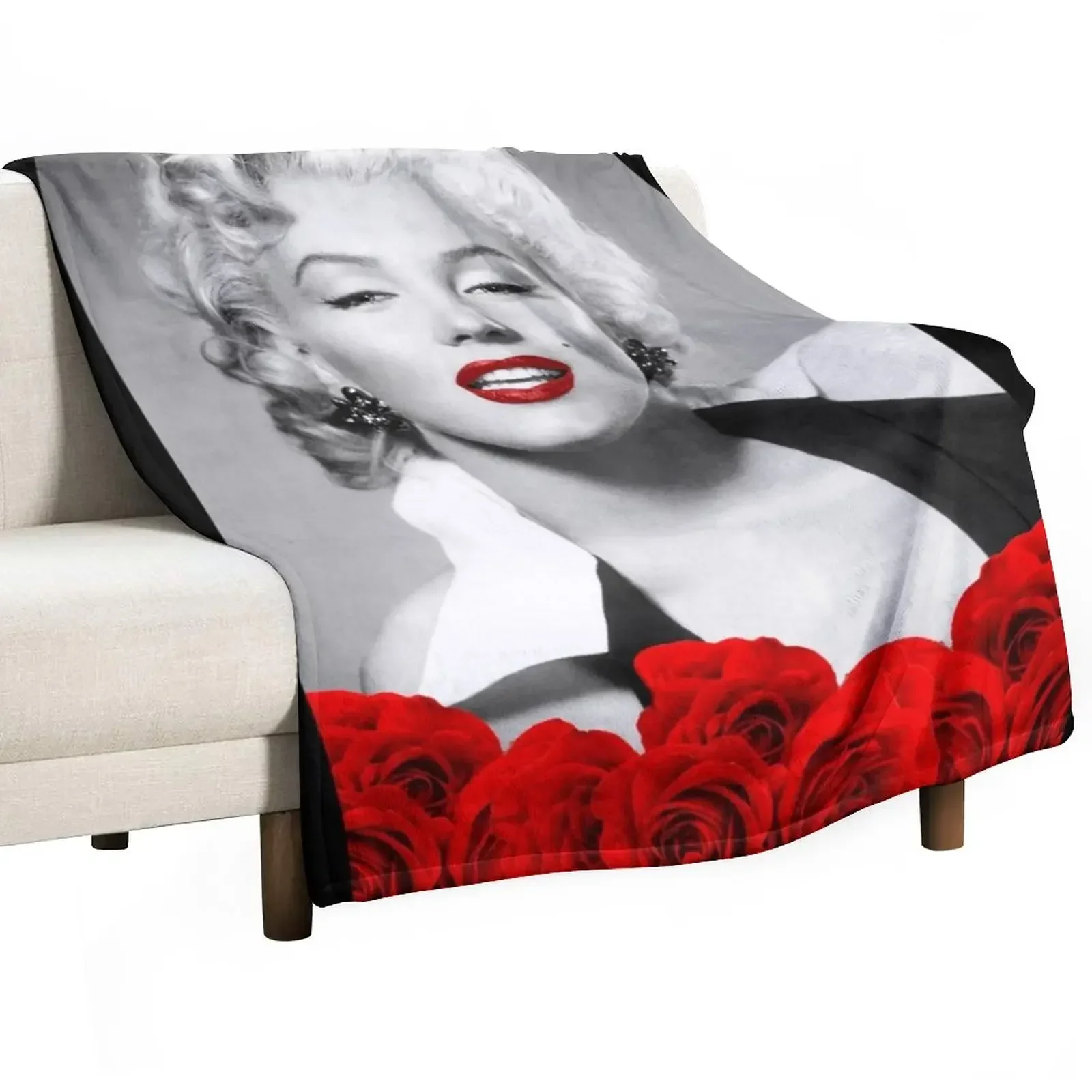 

Marilyn Monroe - Love - D64 Throw Blanket Retros Soft Plaid Blankets