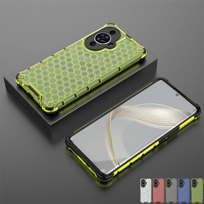 

Honeycomb Shockproof For Huawei Nova 11 Pro Case Armor Nova 11 Pro Cover Translucent TPU PC Protector Huawei Nova 11 Pro Case